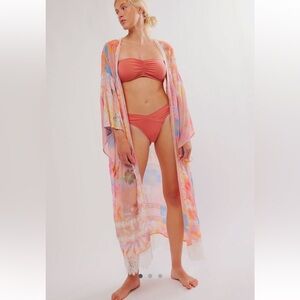 Free People Multicolor Floral Robe